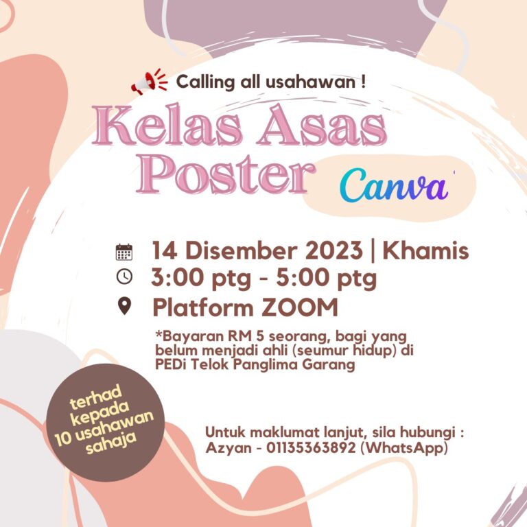 KEUSAHAWANAN KELAS ASAS POSTER CANVA