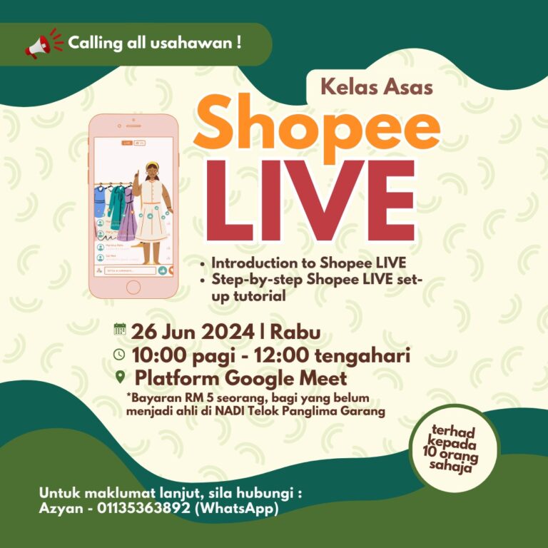 KELAS ASAS SHOPPEE LIVE