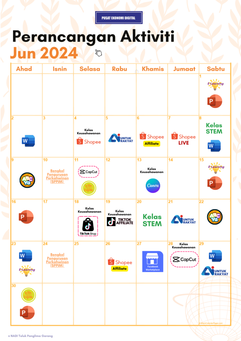 Perancangan Aktiviti Jun 2024